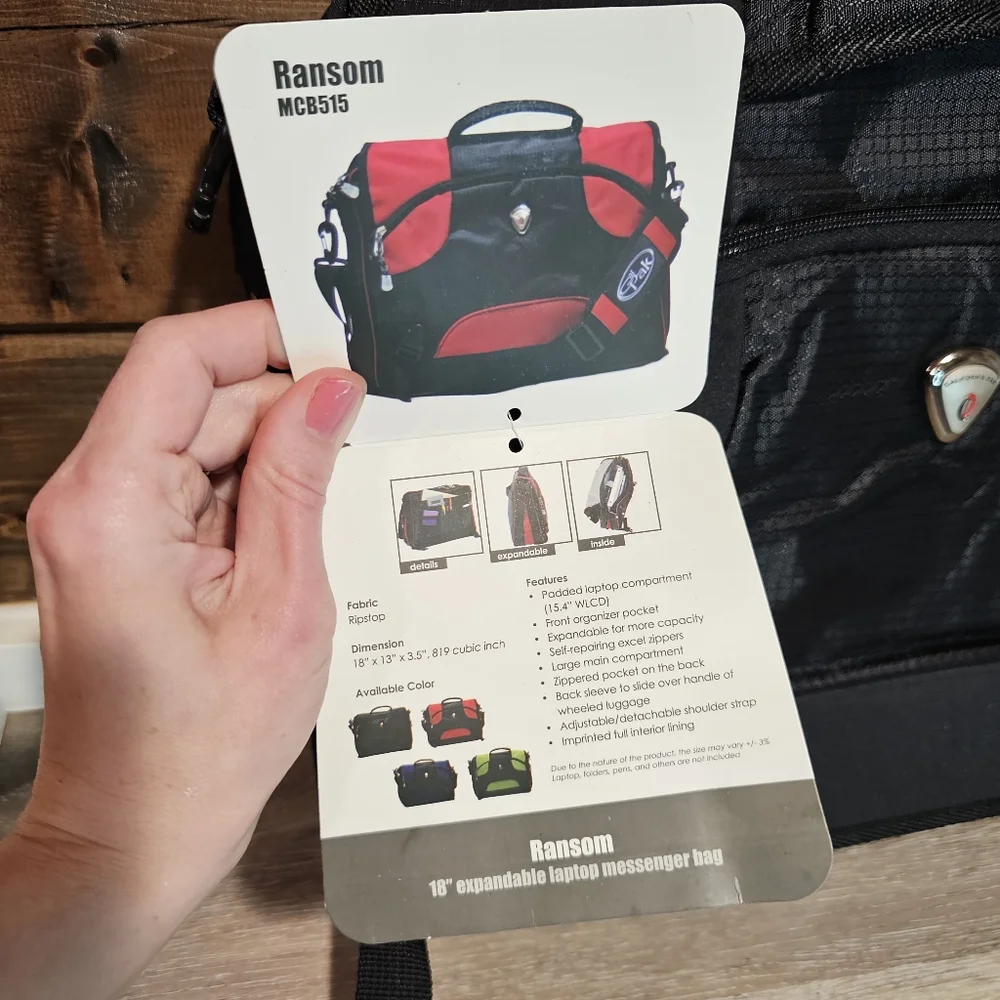 Giftable! Black Messenger Bag with Professional Design Backpack Student